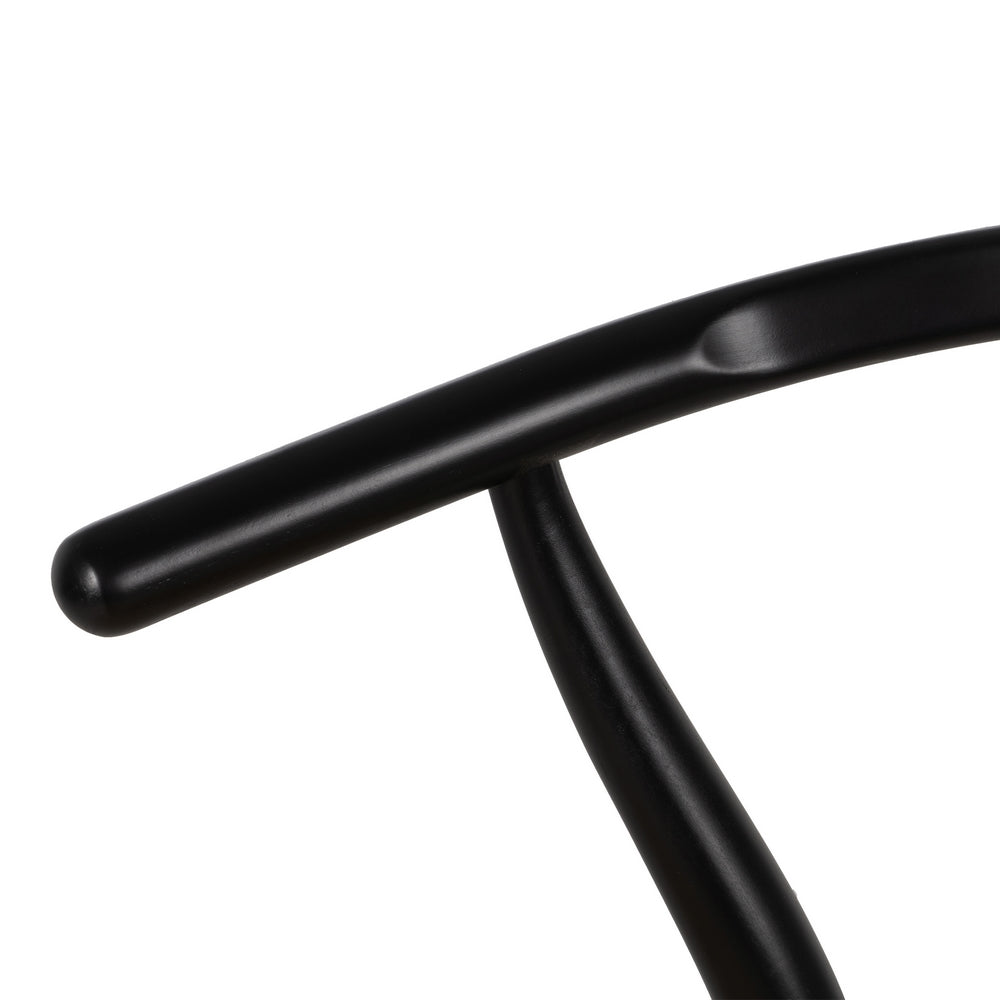 SILLA NEGRO MADERA / FIBRA SALÓN 55 X 55 X 77 CM