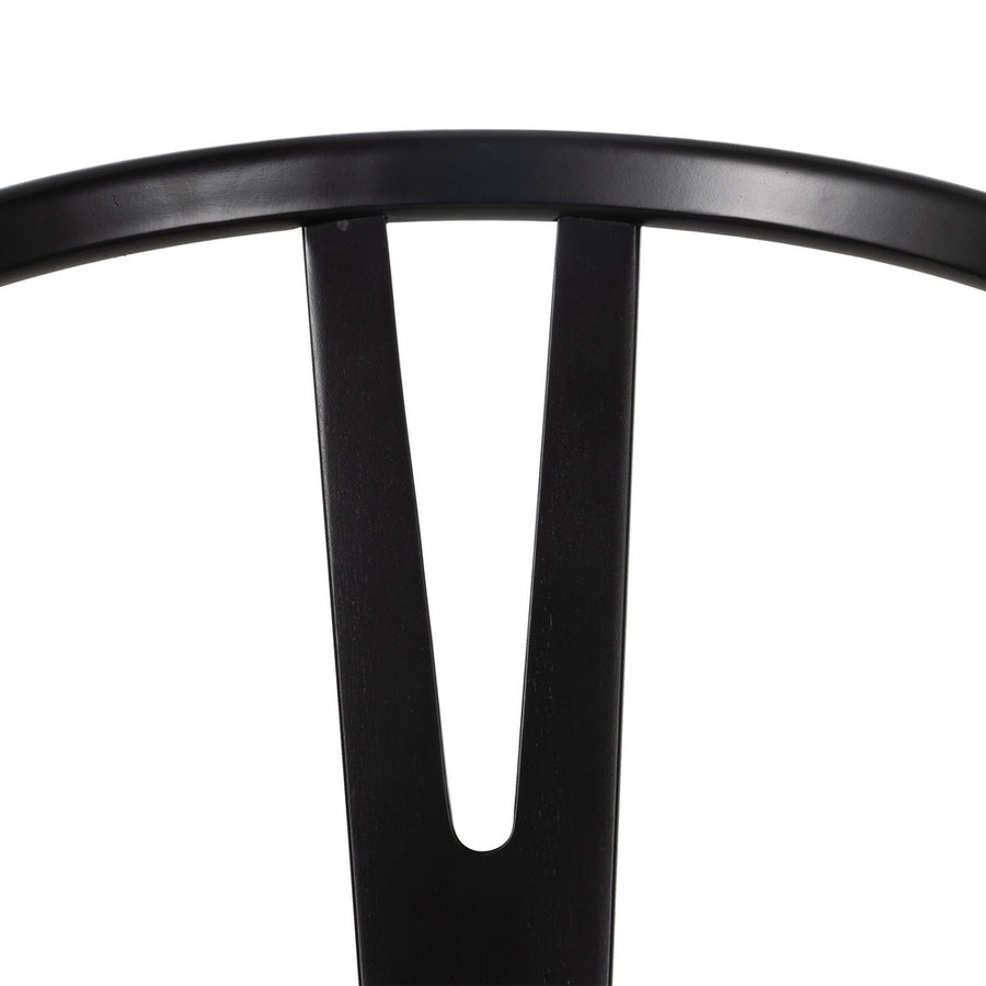 SILLA NEGRO MADERA / FIBRA SALÓN 55 X 55 X 77 CM