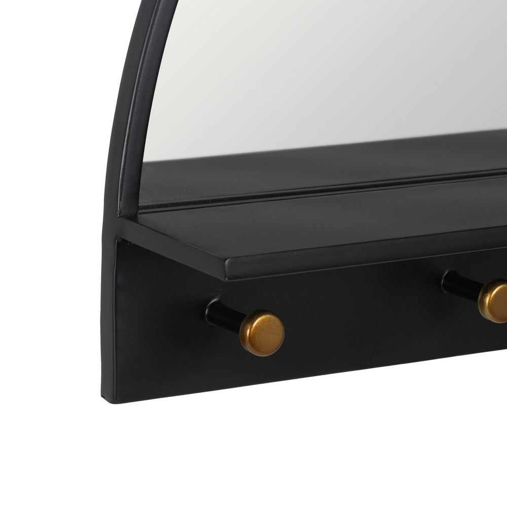 BLACK METAL DECORATIVE MIRROR 69 X 11.50 X 43 CM