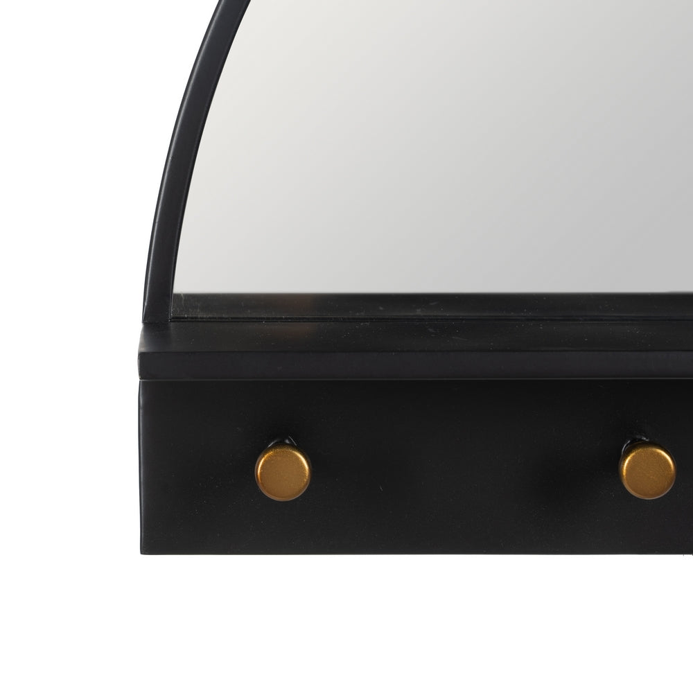 BLACK METAL DECORATIVE MIRROR 69 X 11.50 X 43 CM