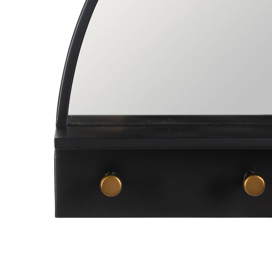 BLACK METAL DECORATIVE MIRROR 69 X 11.50 X 43 CM
