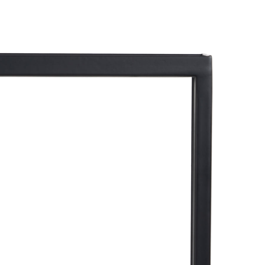 ESTANTERÍA NEGRO METAL-CRISTAL 65 X 25 X 110 CM