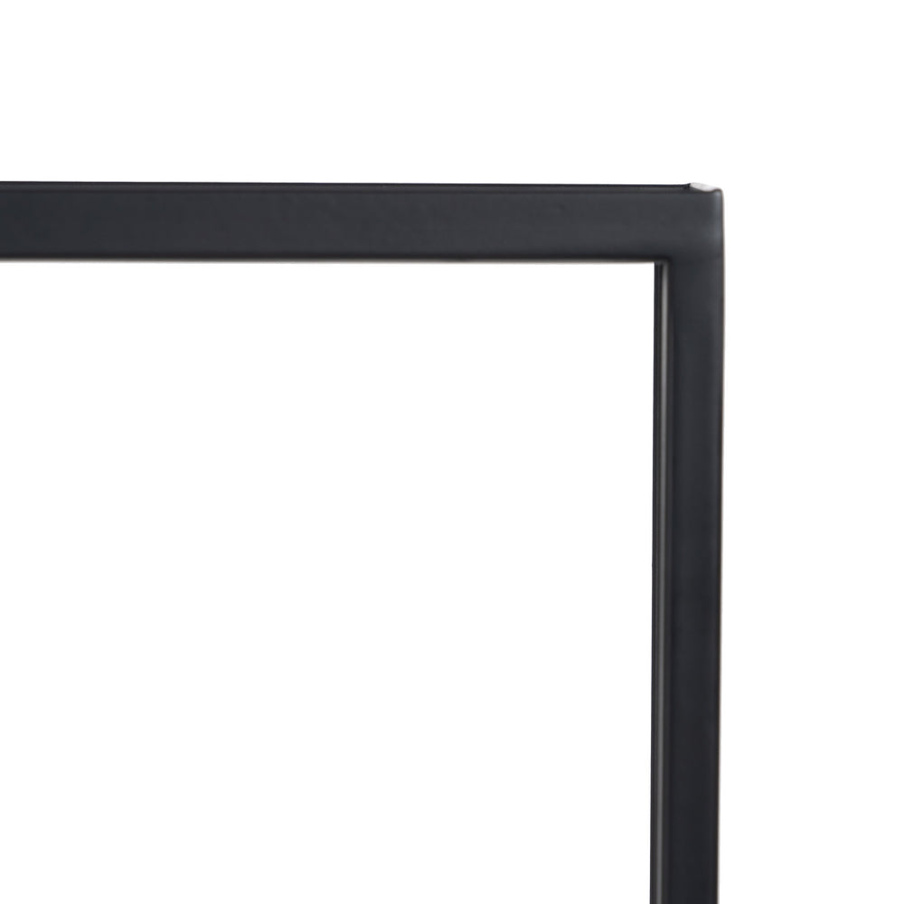 SHELF BLACK METAL-GLASS 65 X 25 X 110 CM
