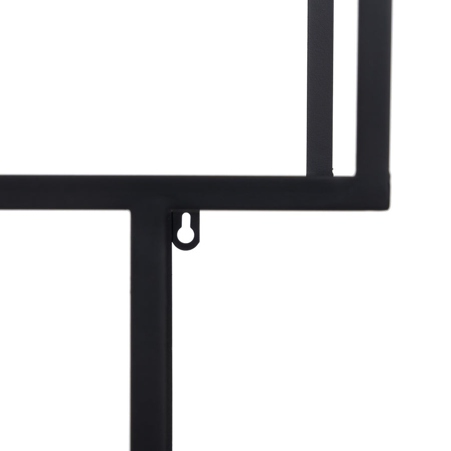 ESTANTERÍA NEGRO METAL-CRISTAL 65 X 25 X 110 CM