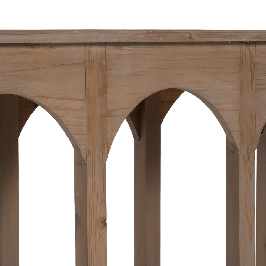 CONSOLA NATURAL MADERA DE PINO ENTRADA 210 X 38 X 90 CM
