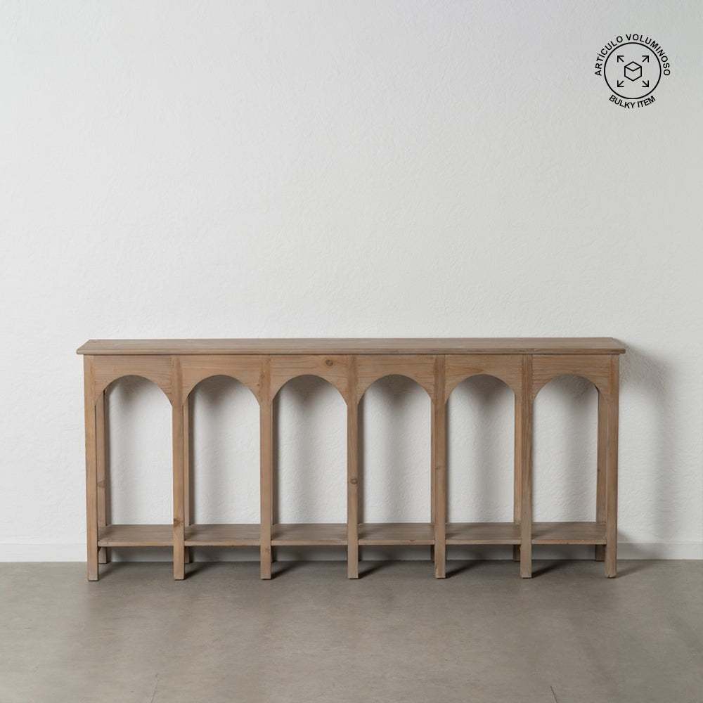 CONSOLA NATURAL MADERA DE PINO ENTRADA 210 X 38 X 90 CM