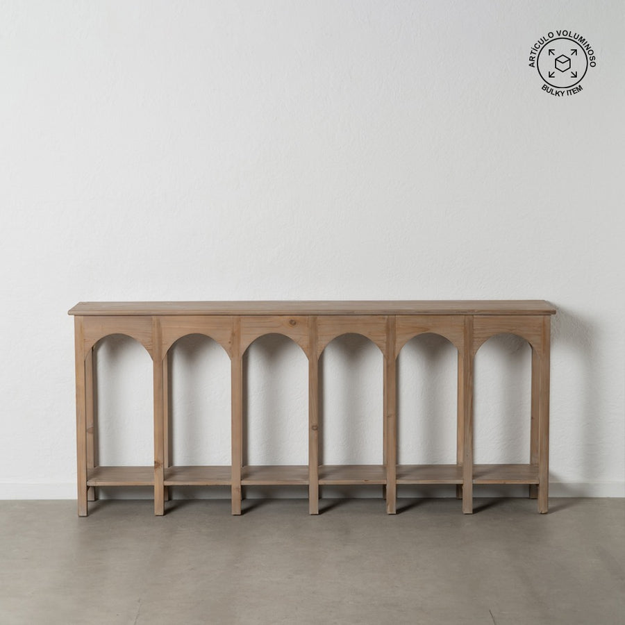CONSOLA NATURAL MADERA DE PINO ENTRADA 210 X 38 X 90 CM