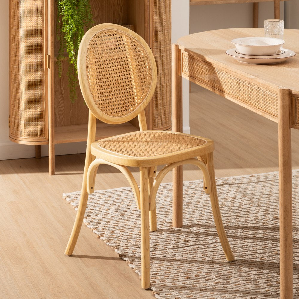 SILLA NATURAL MADERA DE OLMO SALÓN 44,50 X 41,50 X 89 CM