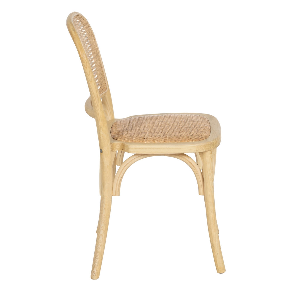 SILLA NATURAL MADERA DE OLMO SALÓN 45 X 42 X 86 CM