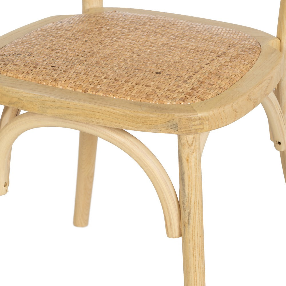 SILLA NATURAL MADERA DE OLMO SALÓN 45 X 42 X 86 CM