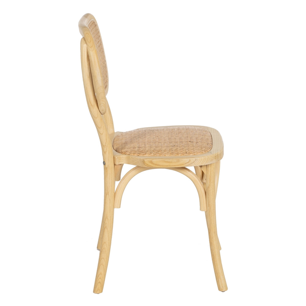 SILLA NATURAL MADERA DE OLMO SALÓN 45 X 41 X 88 CM