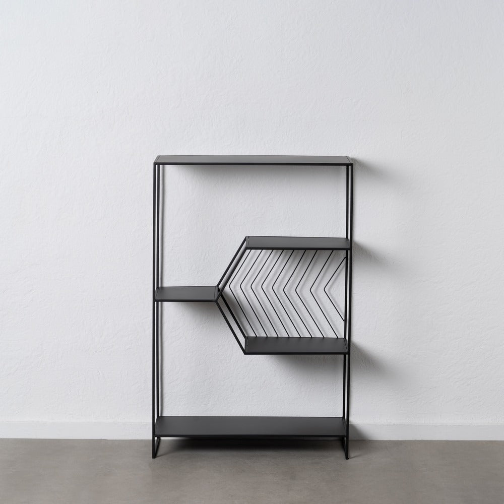 ESTANTER�A NEGRO METAL 80 X 35 X 120 CM