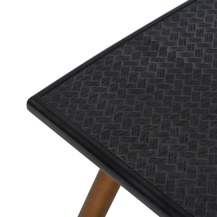 MESA CENTRO NEGRO-NATURAL DM-METAL 109,50 X 60 X 40,50 CM