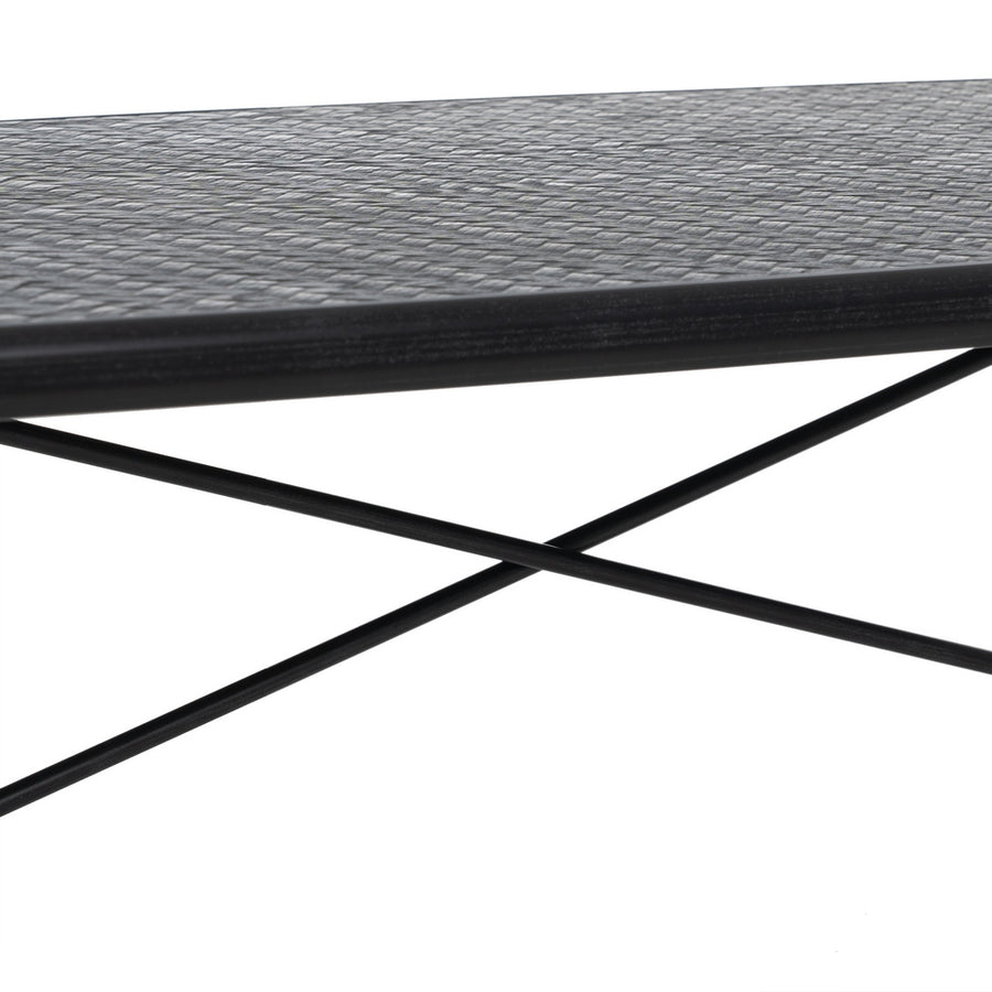 MESA CENTRO NEGRO-NATURAL DM-METAL 109,50 X 60 X 40,50 CM