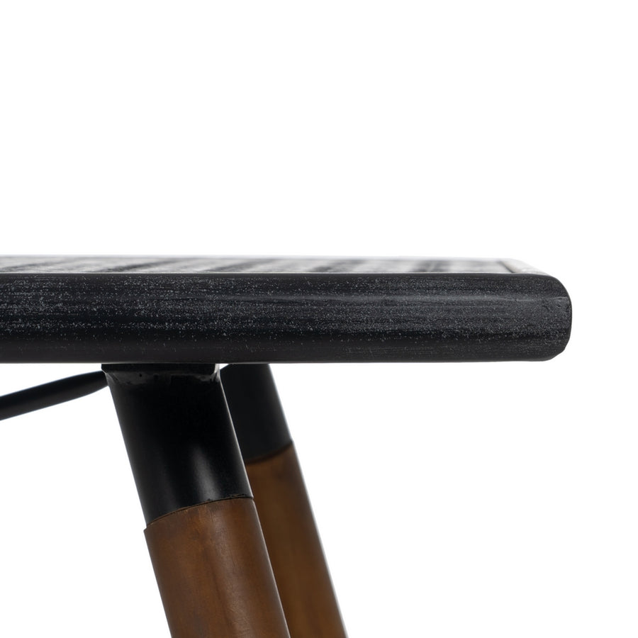 MESA CENTRO NEGRO-NATURAL DM-METAL 109,50 X 60 X 40,50 CM