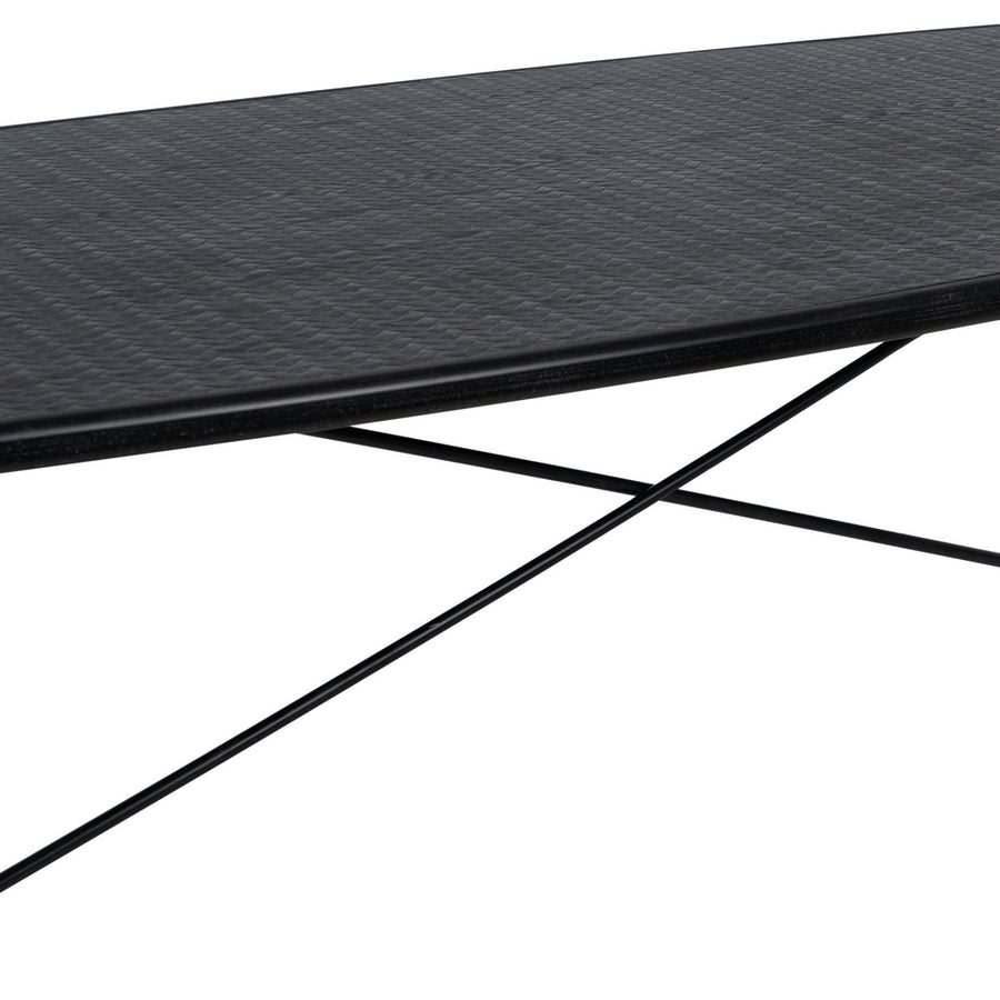 MESA NEGRO-NATURAL DM-METAL 179 X 90 X 75 CM