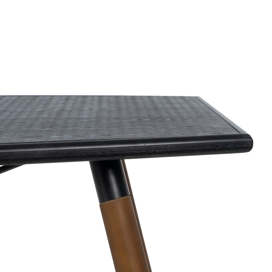 MESA NEGRO-NATURAL DM-METAL 179 X 90 X 75 CM
