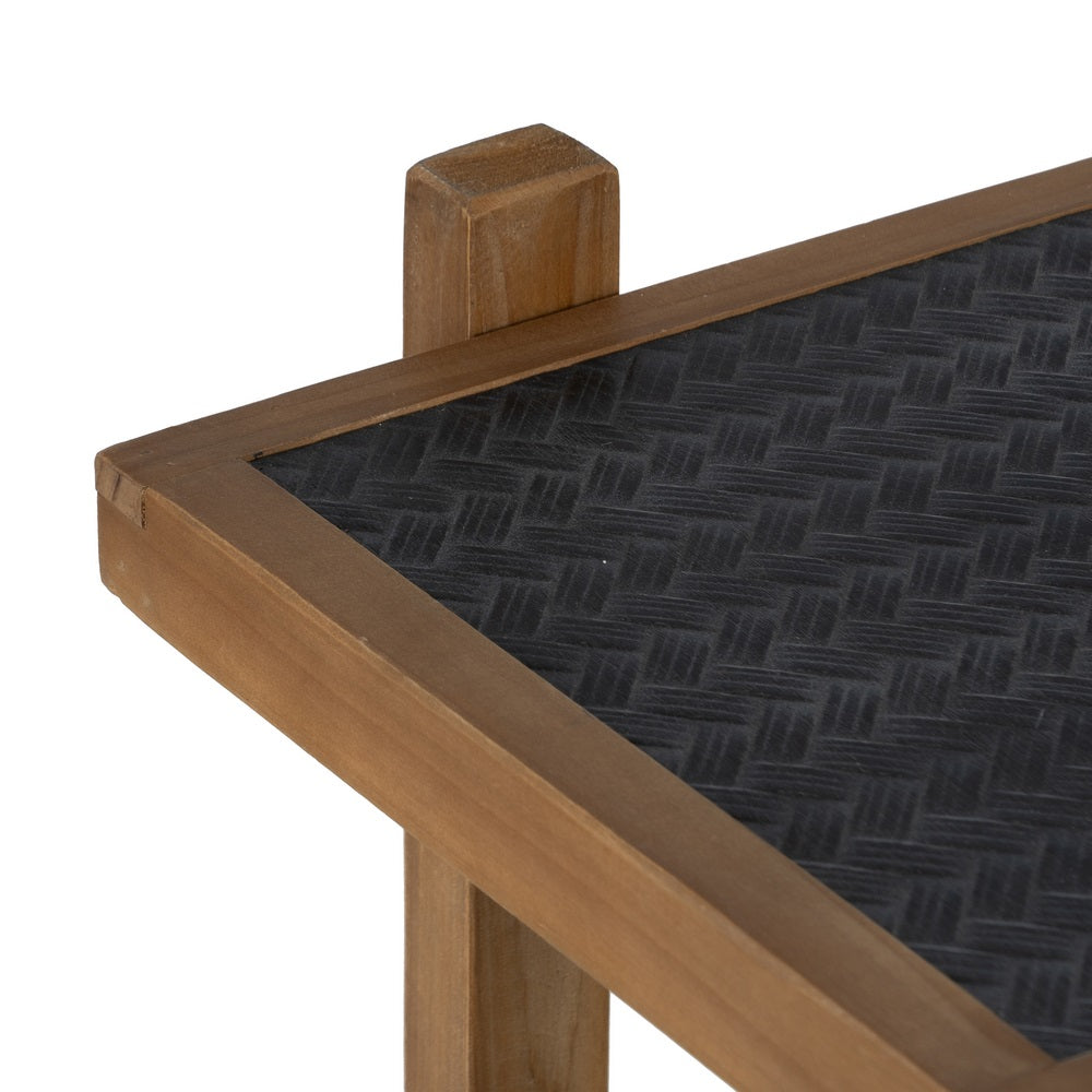 SHELF BLACK-NATURAL WOOD / METAL 107 X 40 X 80 CM