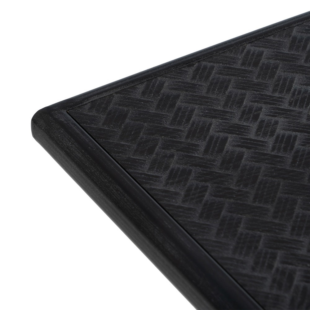 CONSOLA NEGRO-NATURAL DM-METAL 120 X 38 X 81 CM