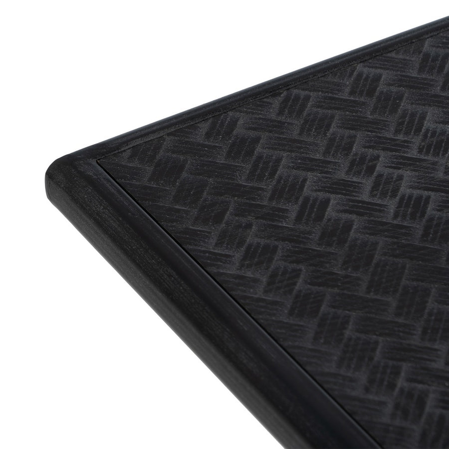 CONSOLA NEGRO-NATURAL DM-METAL 120 X 38 X 81 CM