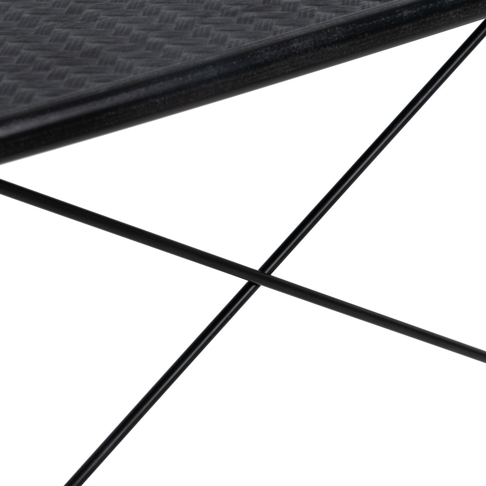 CONSOLA NEGRO-NATURAL DM-METAL 120 X 38 X 81 CM