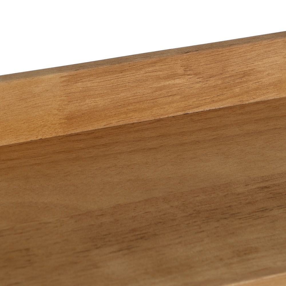 WALL SHELF BLACK-NATURAL 120 X 18 X 30 CM