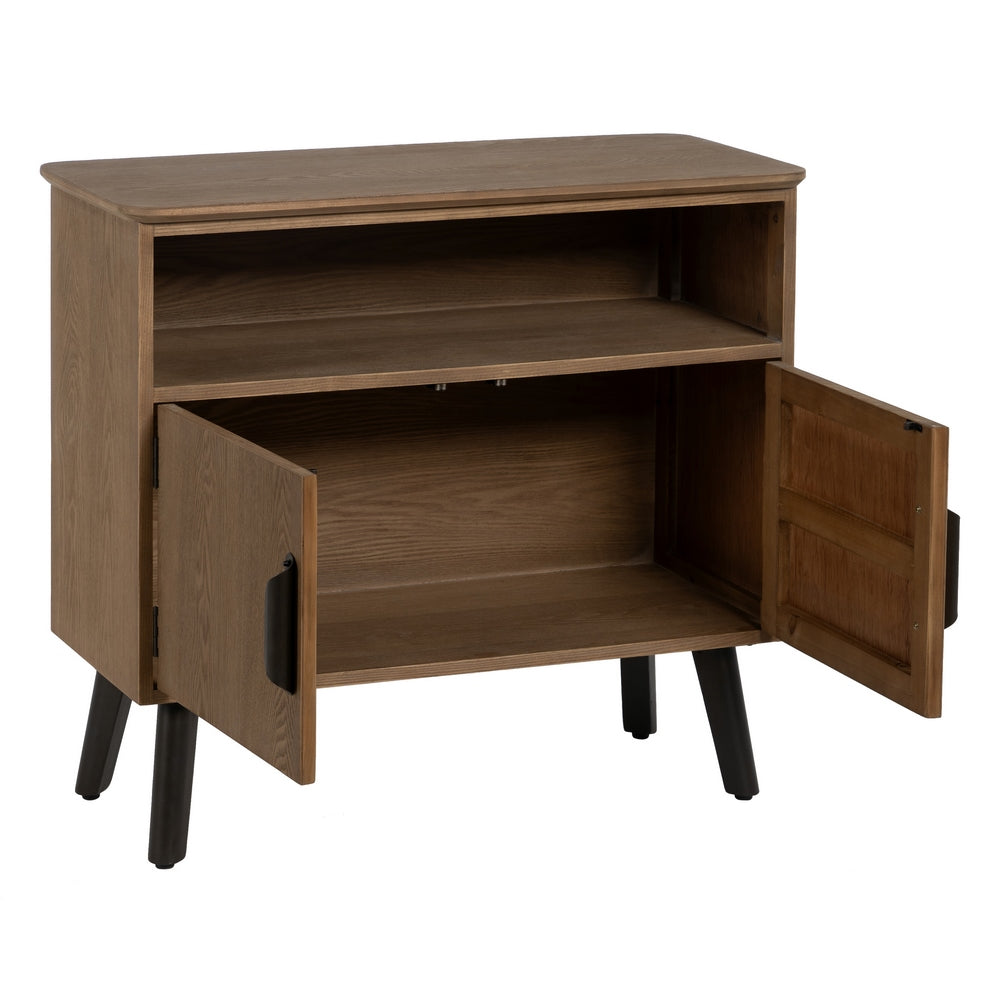 MUEBLE RECIBIDOR NATURAL-NEGRO 90 X 41 X 81 CM