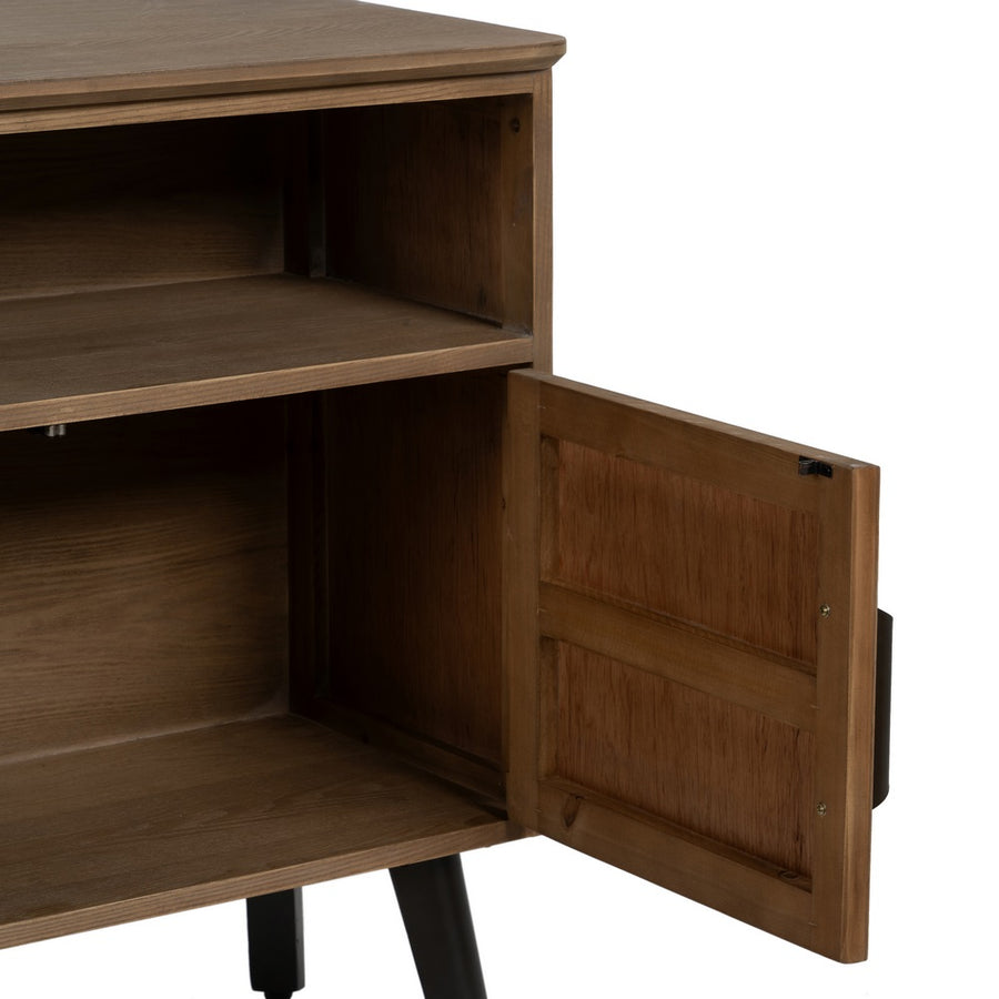 MUEBLE RECIBIDOR NATURAL-NEGRO 90 X 41 X 81 CM