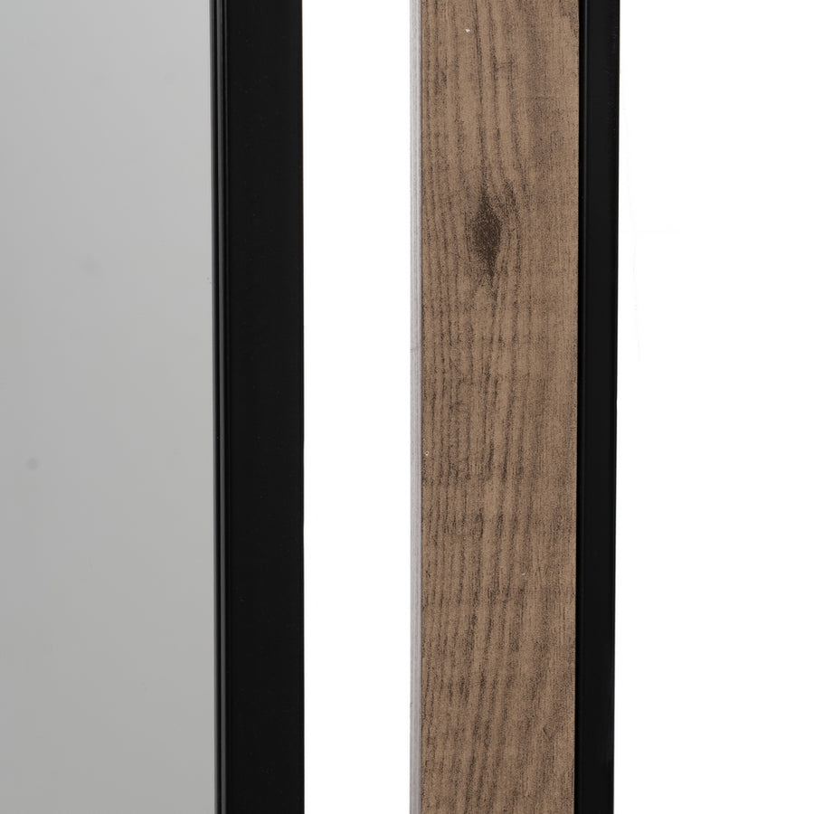 ESPEJO NATURAL-NEGRO DM-METAL 45 X 2 X 100 CM