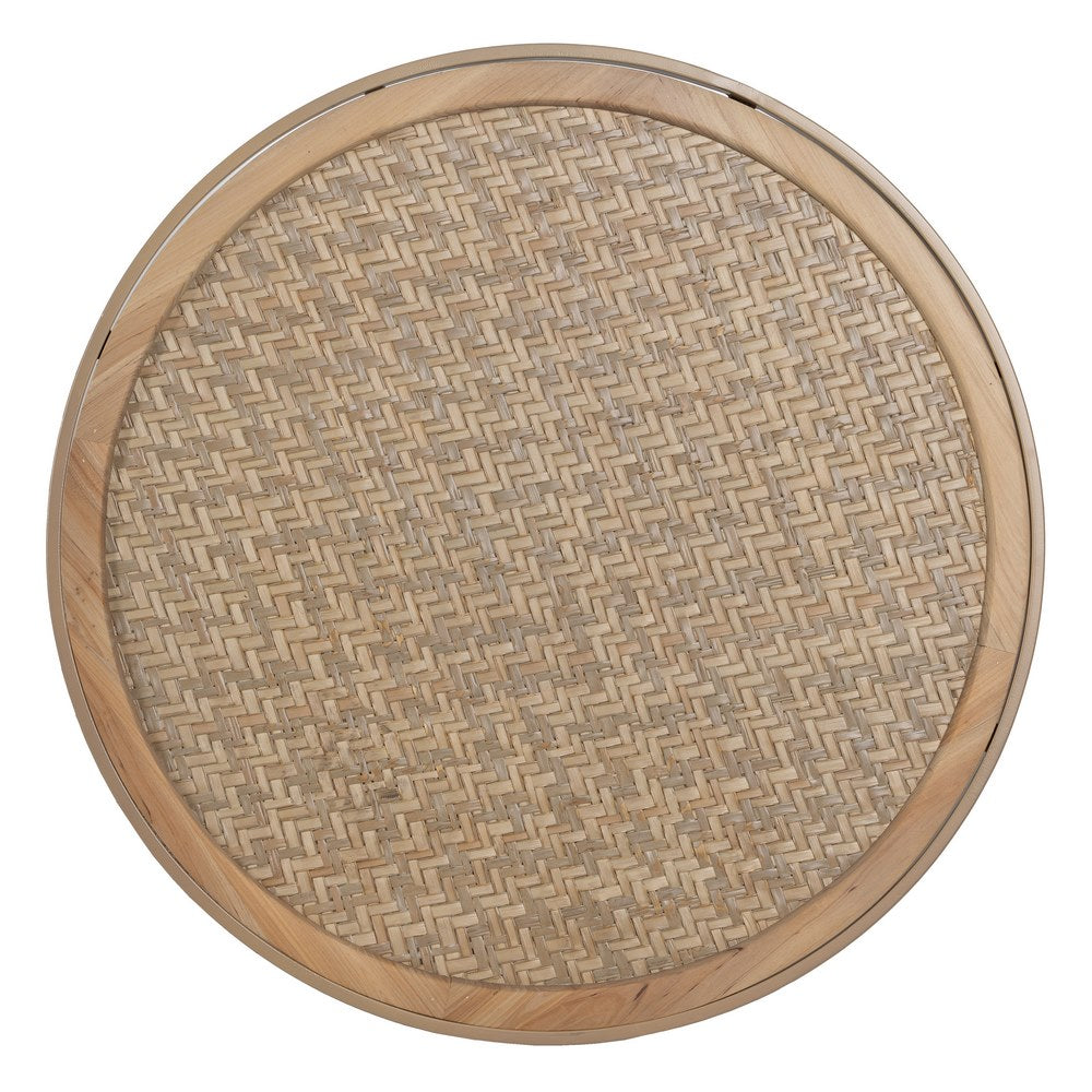 NATURAL METAL-RATTAN COFFEE TABLE 70 X 70 X 39.50 CM