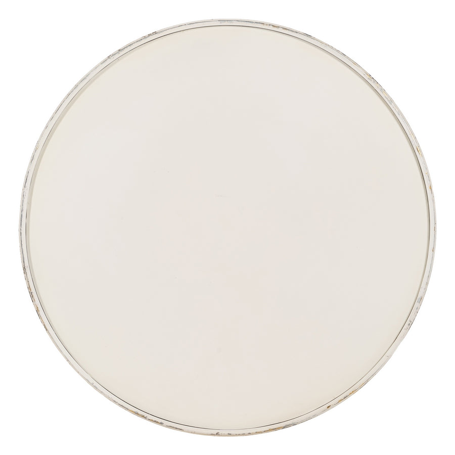 MESA CENTRO CREMA METAL 75 X 75 X 50 CM