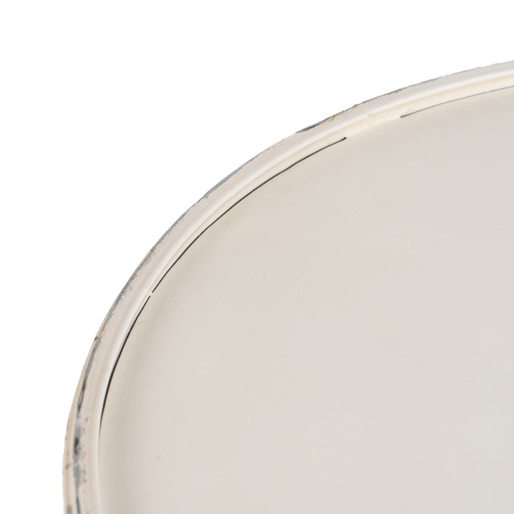 MESA CREMA METAL 80 X 80 X 75 CM