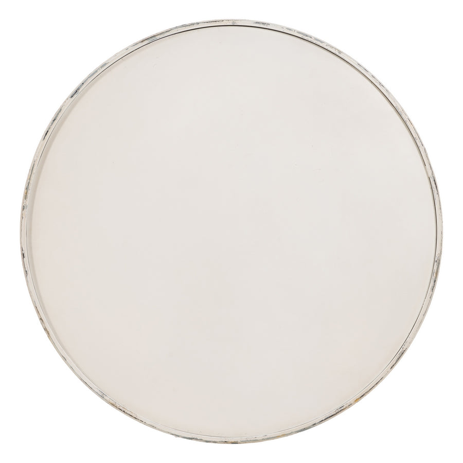 MESA CREMA METAL 80 X 80 X 75 CM