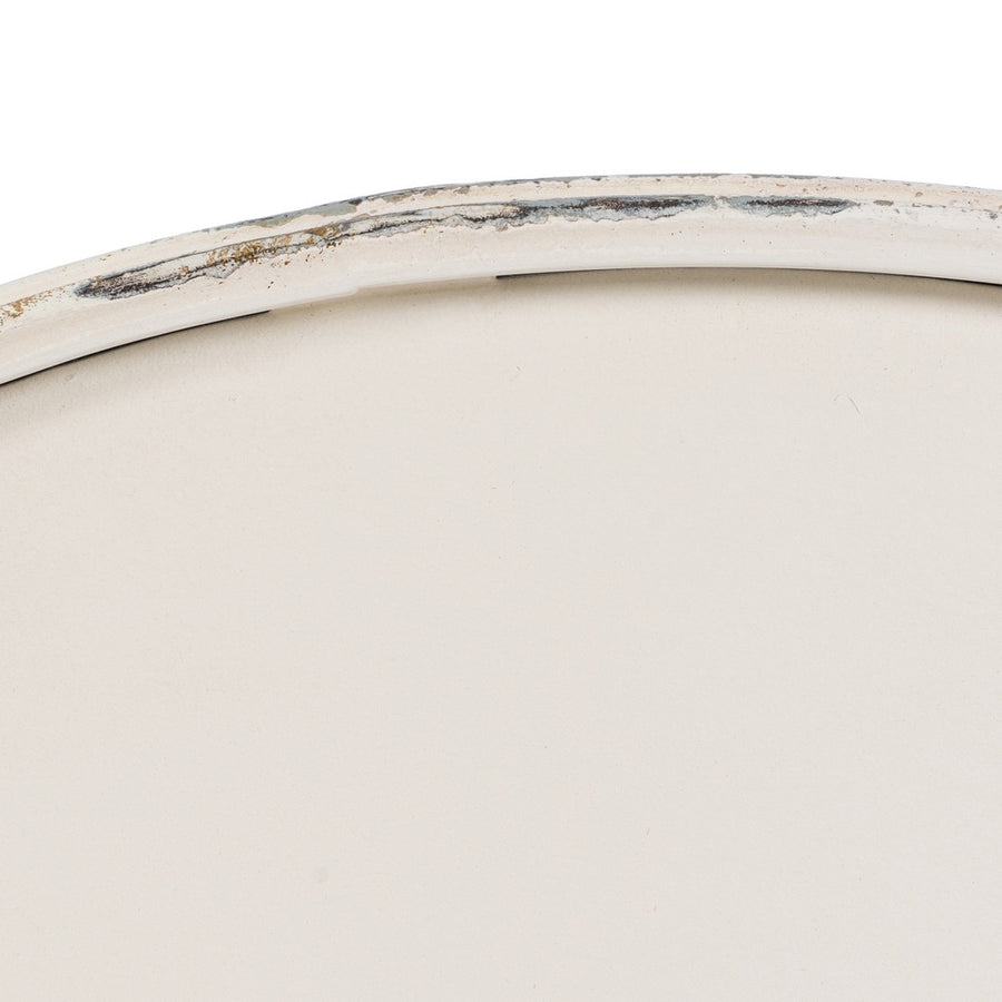 MESA AUXILIAR CREMA METAL 70 X 70 X 75 CM