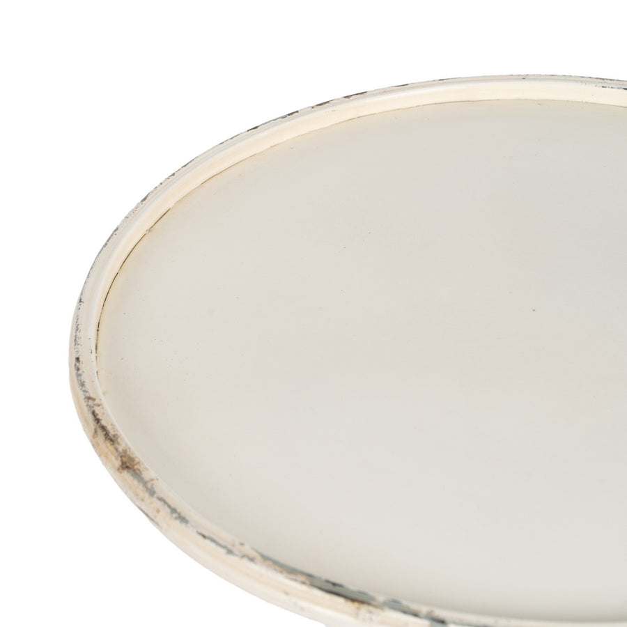 S/2 MESITAS CREMA METAL 40 X 40 X 77 CM