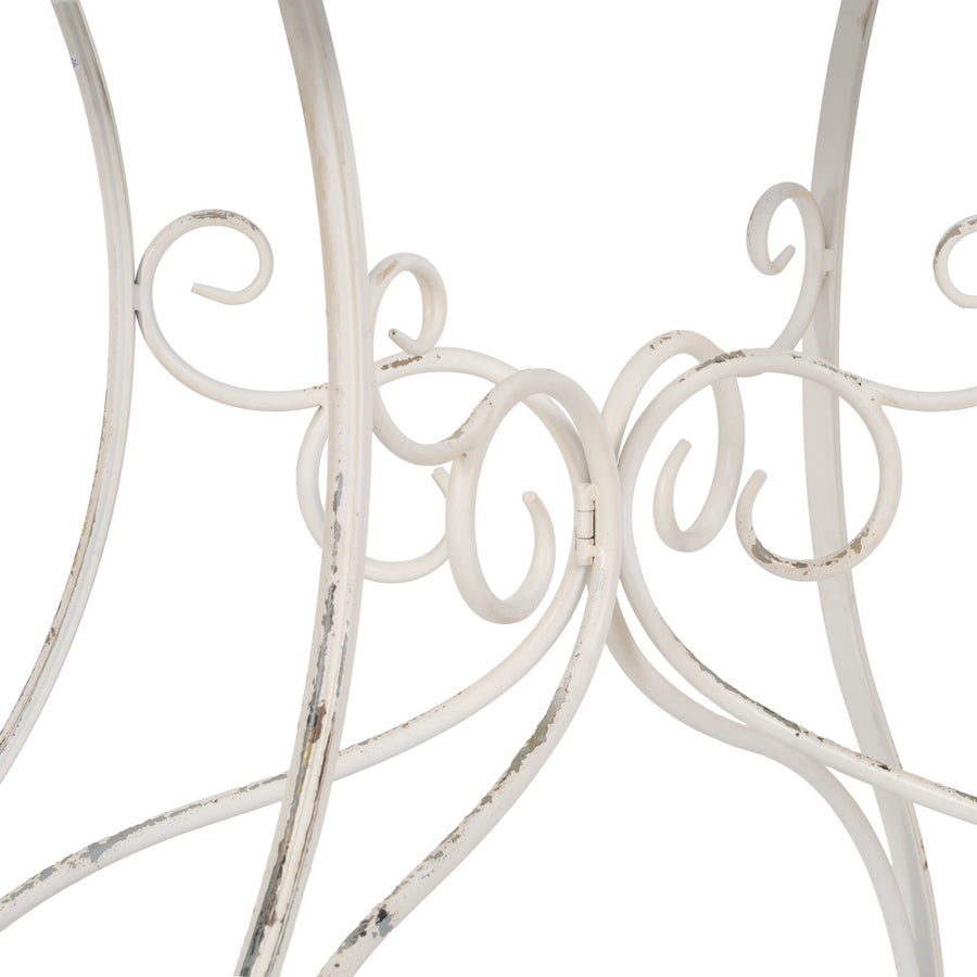 CONSOLA CREMA METAL 100 X 52 X 76 CM