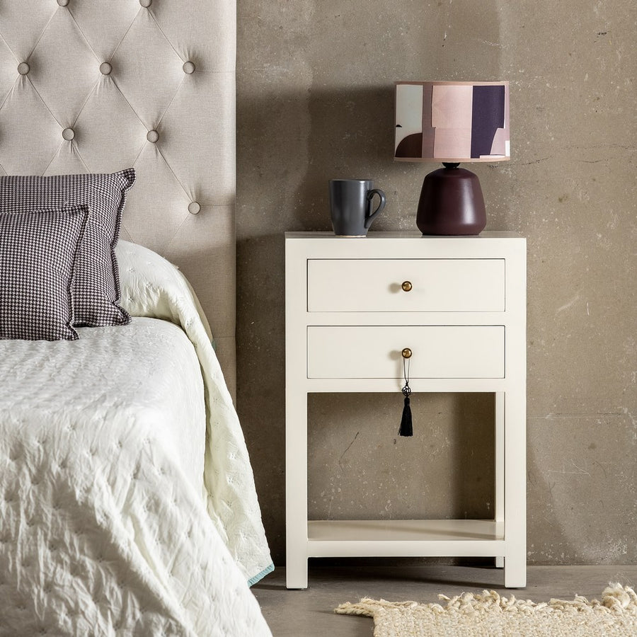 MESITA BLANCO MADERA 45 X 30 X 66 CM