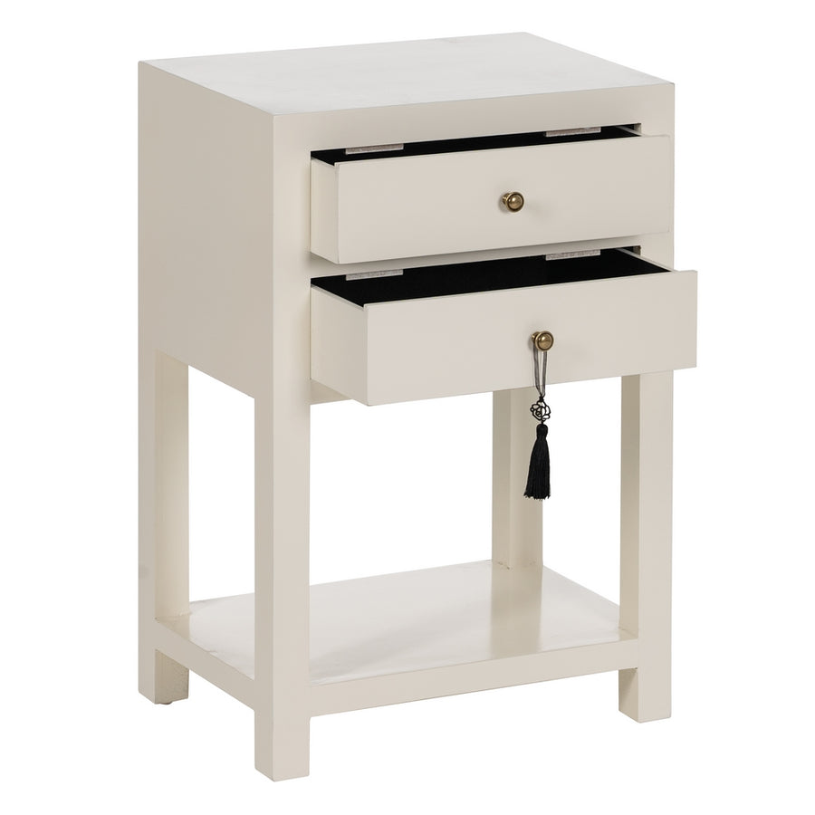 MESITA BLANCO MADERA 45 X 30 X 66 CM