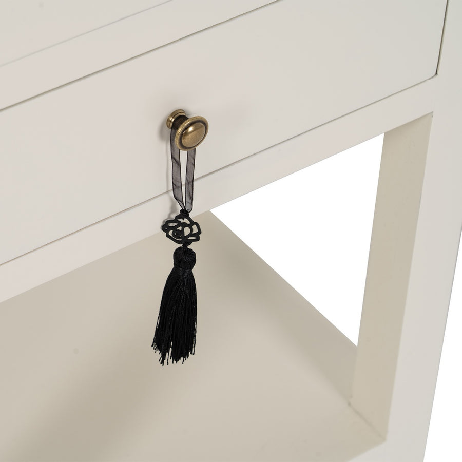 MESITA BLANCO MADERA 45 X 30 X 66 CM