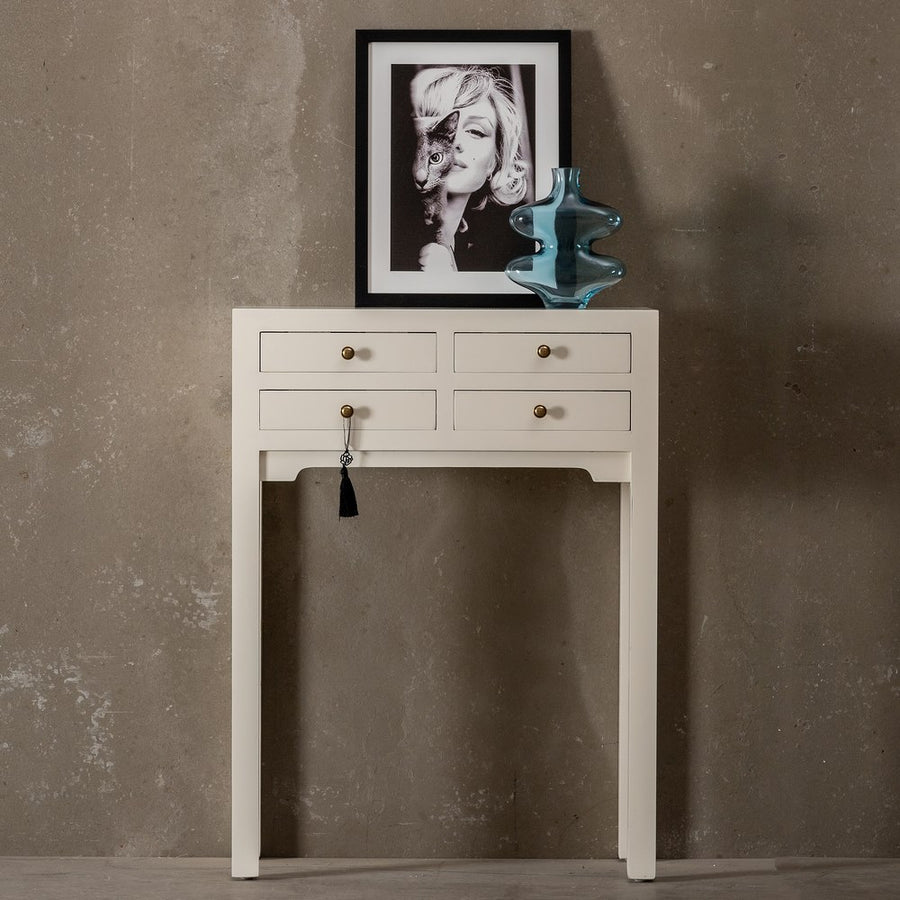 CONSOLA BLANCO MADERA 63 X 26 X 85 CM