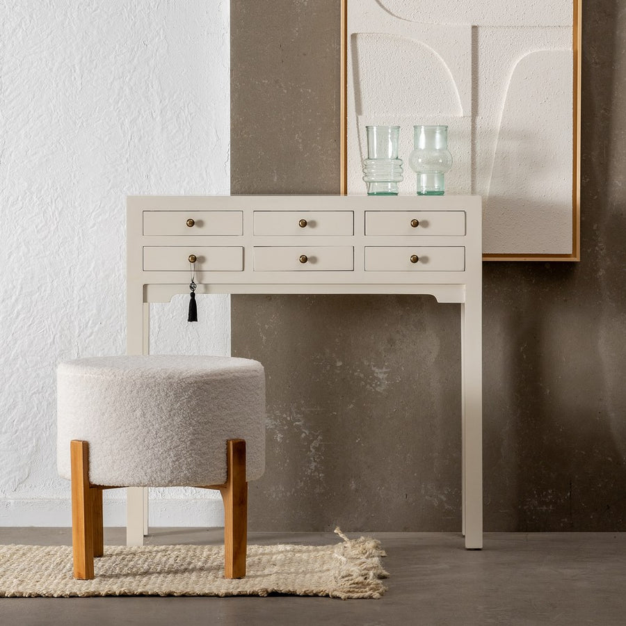 CONSOLA BLANCO MADERA 85 X 26 X 85 CM