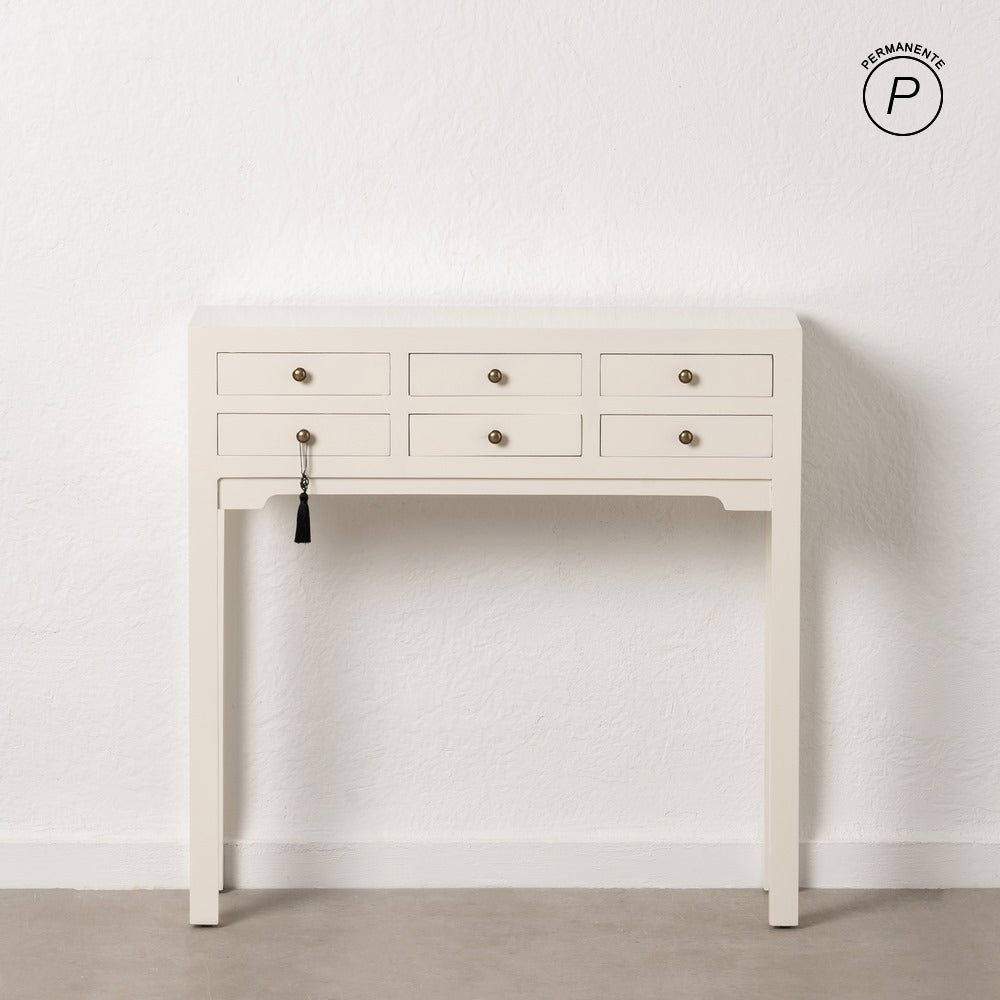 CONSOLA BLANCO MADERA 85 X 26 X 85 CM