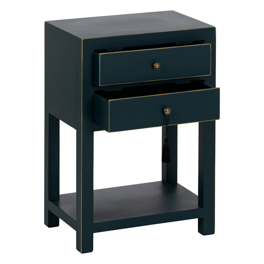 MESITA AZUL MADERA 45 X 30 X 66 CM