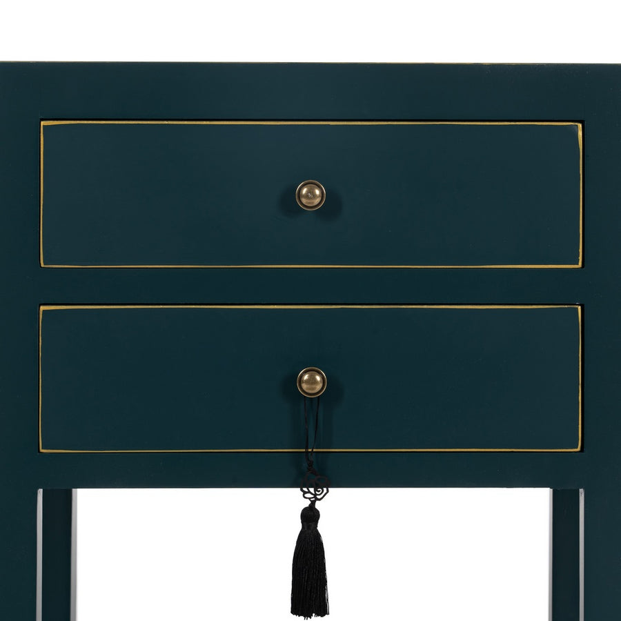 MESITA AZUL MADERA 45 X 30 X 66 CM