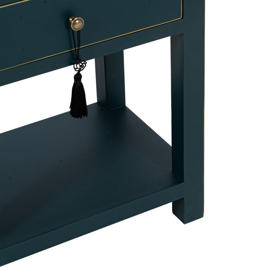 MESITA AZUL MADERA 45 X 30 X 66 CM