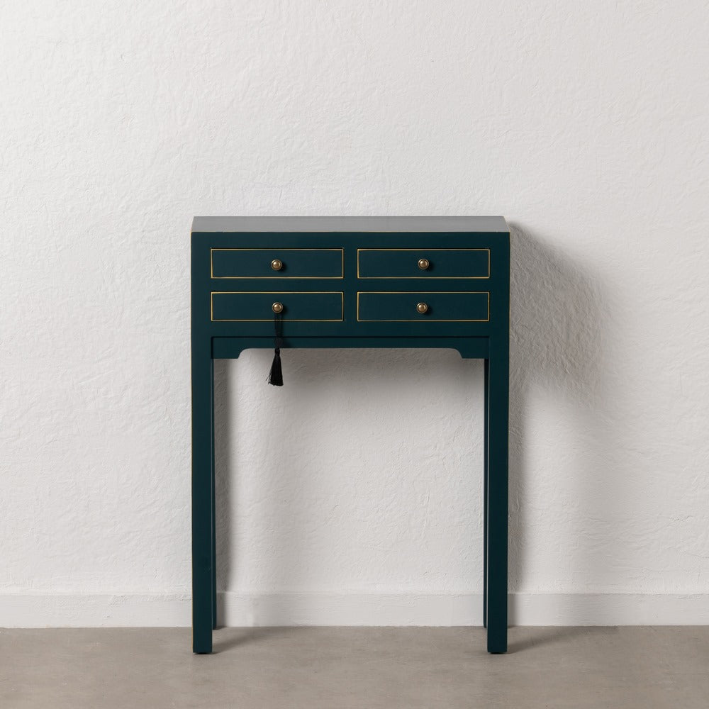 CONSOLA AZUL MADERA 63 X 26 X 85 CM