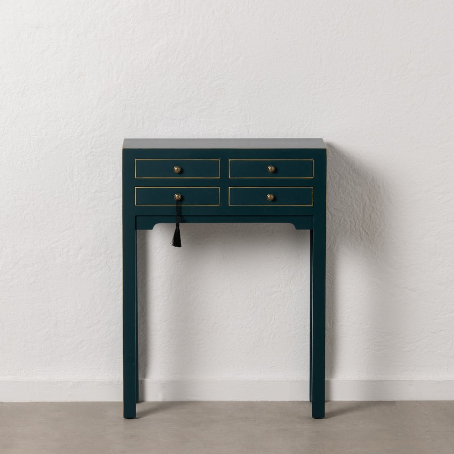CONSOLA AZUL MADERA 63 X 26 X 85 CM