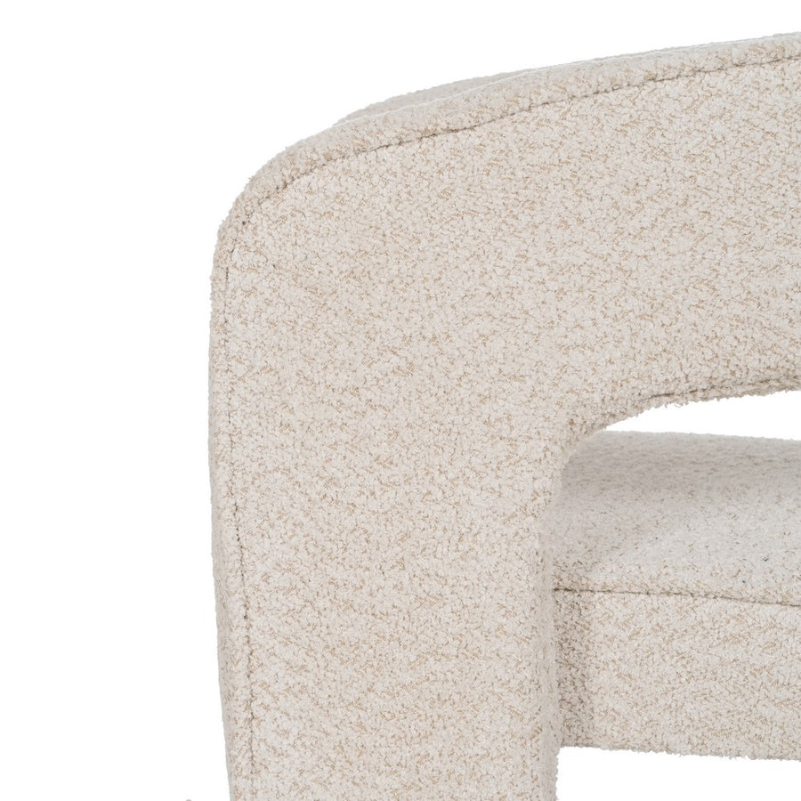 SILLA BEIGE TEJIDO SALÓN 69 X 66 X 73 CM