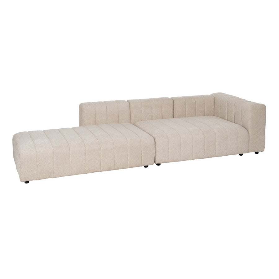 SOFÁ DESESTRUCTURADO BEIGE TEJIDO SALÓN 150 X 100 X 66 CM
