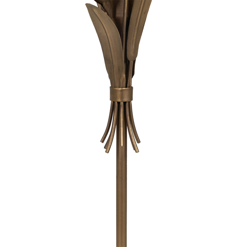 PORTAVELAS ORO METAL DECORACIÓN 23 X 21 X 47 CM